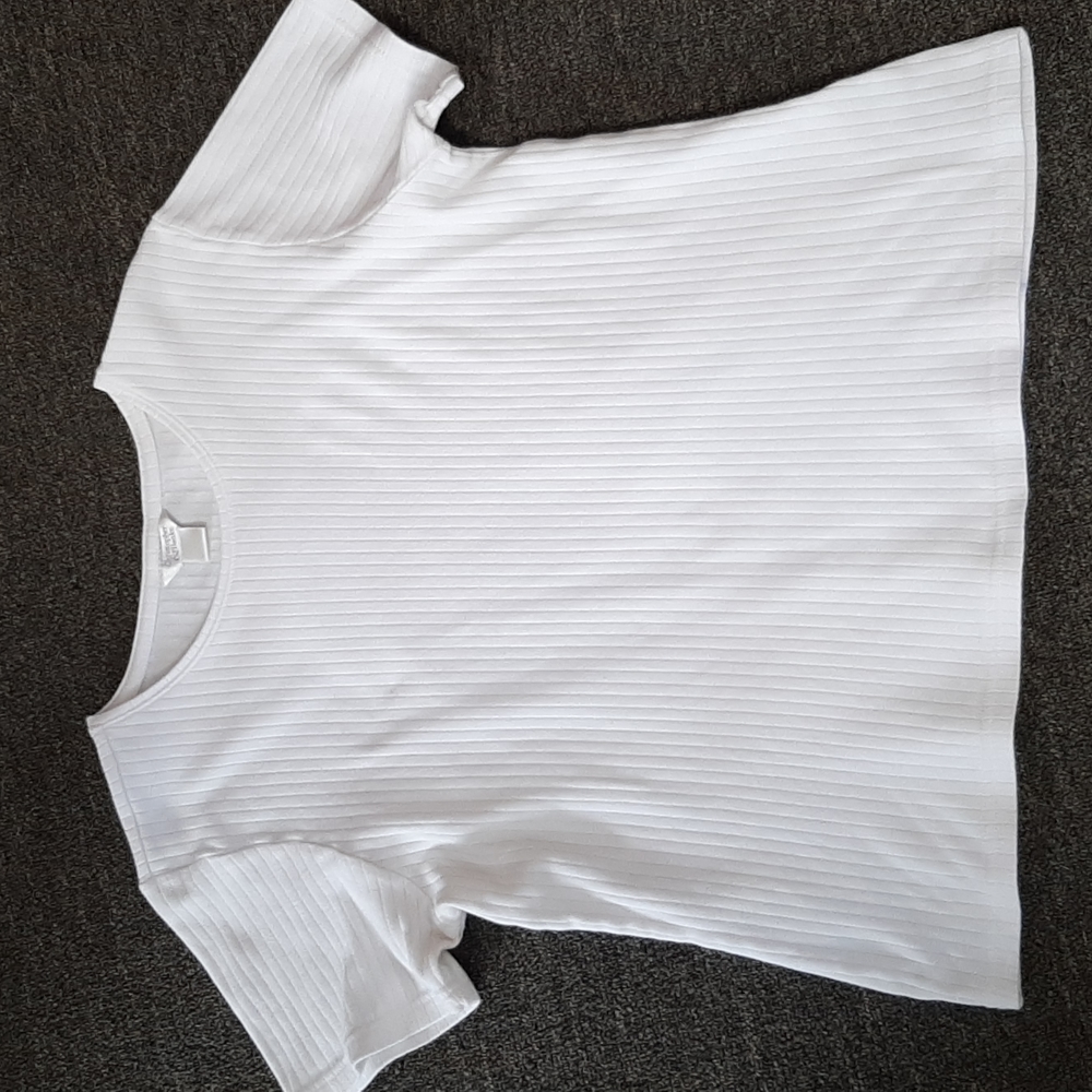 Short Sleeve White Blouse